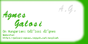 agnes galosi business card